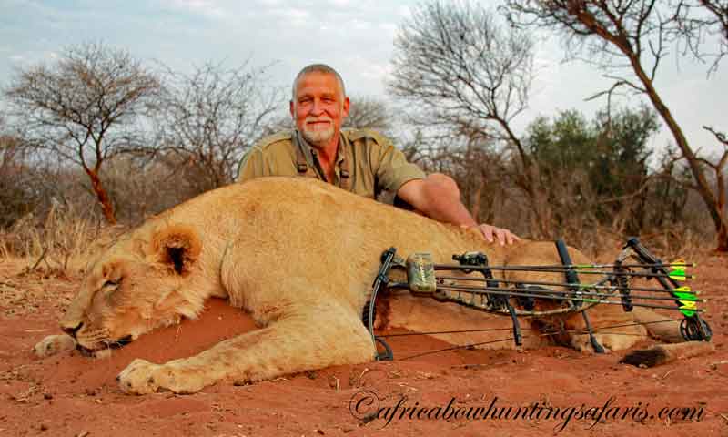 Father and son bow hunting Africa package lion bow hunting